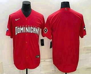 Men%27s Dominican Republic Baseball Blank 2023 Red World Classic Stitched Jerseys->2023 world baseball classic->MLB Jersey